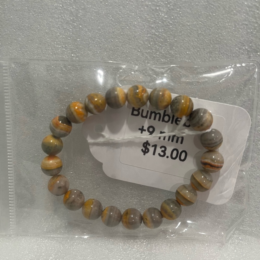 9mm Bumblebee Jasper Bracelet